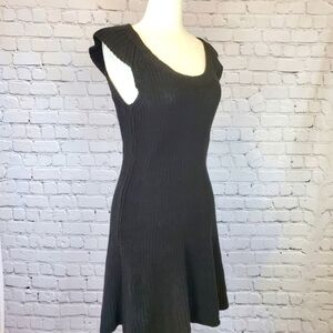 👗free People Knit Sweater Dress XS Fit & Flare Black